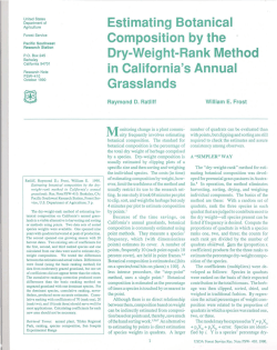 Estimating Botanical Composition by the Dry-Weight