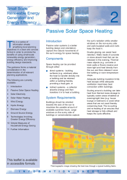 Passive Solar Space Heating - Wrexham County Borough Council