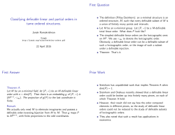 Classifying definable linear and partial orders in tame ordered