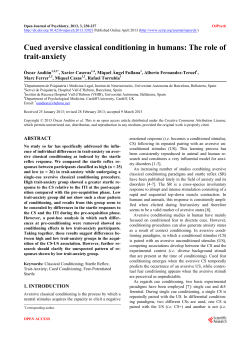 Cued aversive classical conditioning in humans