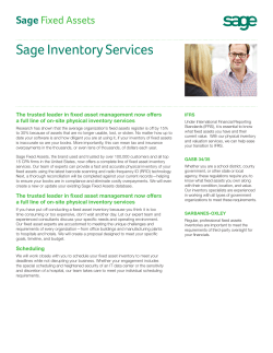 Sage Inventory Services