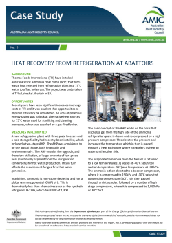 6 08 Fall Heat recovery from refrigeration at abattoirs
