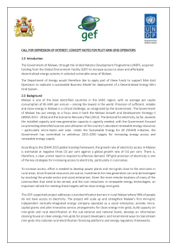 Call for EOI:Mini Grid - UNDP | Procurement Notices