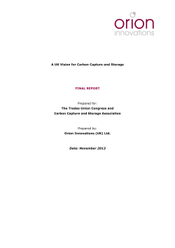 "A UK Vision for Carbon Capture and Storage"