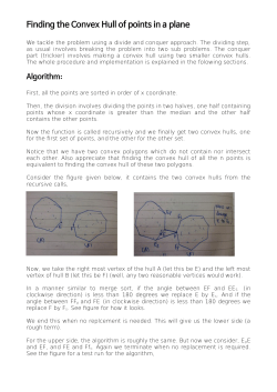 Finding the Convex Hull of points in a plane