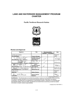 land and watershed management program charter