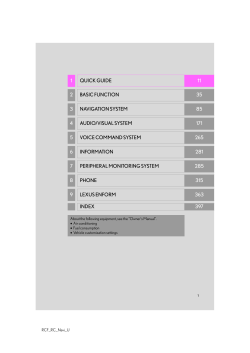 1 quick guide 11 2 basic function 35 3 navigation