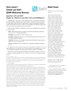 Got Loans? Check out SoFi ($400 Welcome Bonus) State Dues