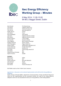 Minutes Energy Efficiency WG, 9 May