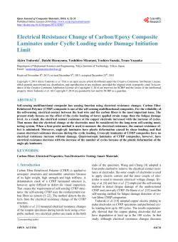 Electrical Resistance Change of Carbon/Epoxy Composite