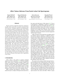 Affect Valence Inference From Facial Action Unit Spectrograms