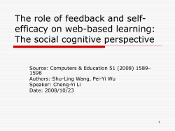 The role of feedback and self-efficacy on web