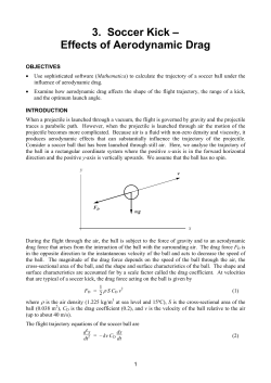 3. Soccer Kick &ndash; Effects of Aerodynamic Drag