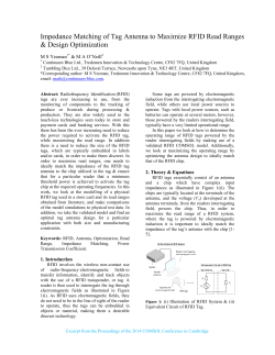 Impedance Matching of Tag Antenna to Maximize RFID