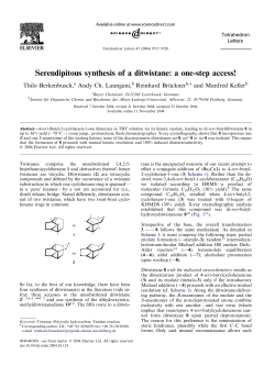 Serendipitous synthesis of a ditwistane: a one