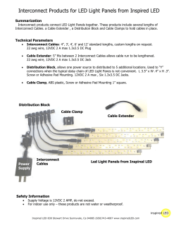 Interconnect Products for LED Light Panels from Inspired LED