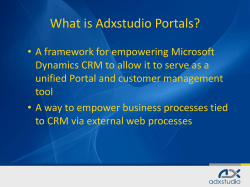 Portals Overview.ppt - Adxstudio Community