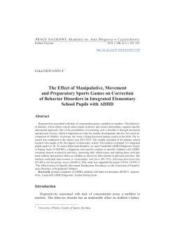 The Effect of Manipulative, Movement and Preparatory Sports