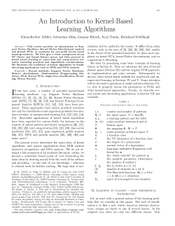 An Introduction to Kernel-Based Learning Algorithms