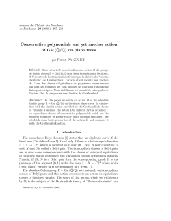 Conservative polynomials and yet another action of Gal