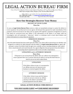 LEGAL ACTION BUREAU FIRM One of the #1 Collection Firms in