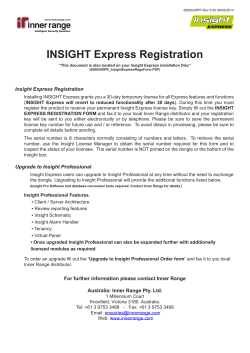 INSIGHT Express Registration