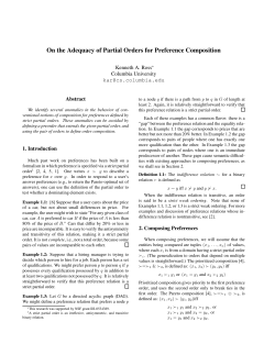 On the Adequacy of Partial Orders for Preference Composition