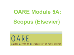 OARE Module 5A- Scopus (Elsevier)