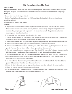 Life Cycles in Action - Flip Book