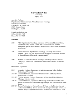 Curriculum Vitae - School of Education