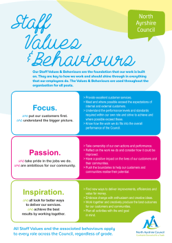 NAC staff values poster - North Ayrshire Council