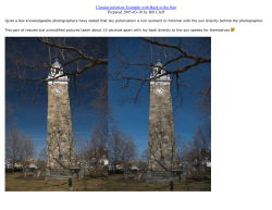 Circular polarizer Example with Back to the Sun