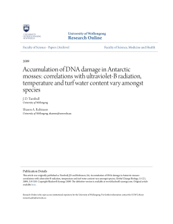 Accumulation of DNA damage in Antarctic mosses
