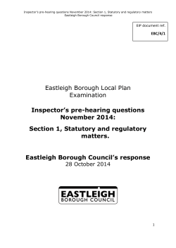 Statutory and regulatory matters