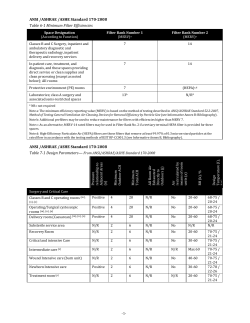 Table 7-1 Design Parameters&mdash; From ANSI/ASHRAE/ASHE