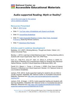 Articles used in webinar development