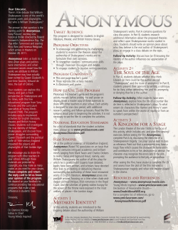 mistaken identity? the soul of the age a kingdom for a stage