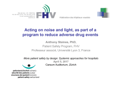 Acting on noise and light, as part of a program to reduce adverse