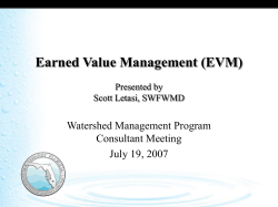 Earned Value Management (EVM)