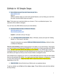 GitHub in 10 Simple Steps