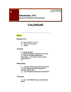Chemistry 1.2 Answer Keys