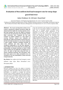 Evaluation of Non uniform bed load transport rate for steep