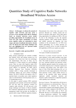 Quantities Study of Cognitive Radio Networks Broadband Wireless