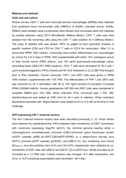 For viral infection, MDMs and THP-1 cells were