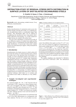 diffraction study of residual stress depth distribution in surface layers
