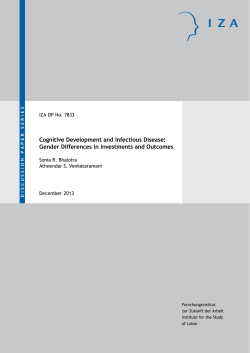 Cognitive Development and Infectious Disease: Gender Differences