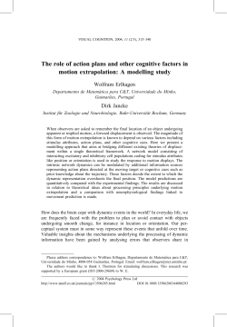 Erlhagen (2004) The role of action plans and other cognitive factors