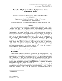 Resolution of Lipid Content from Algal Growth in Carbon