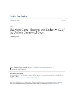 The Name Game - Scholarly Commons at Hofstra Law