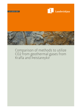 Comparison of methods to utilize CO2 from geothermal gases from